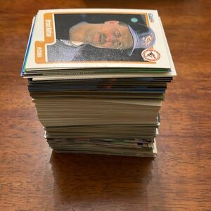 A whole bunch of baseball cards
